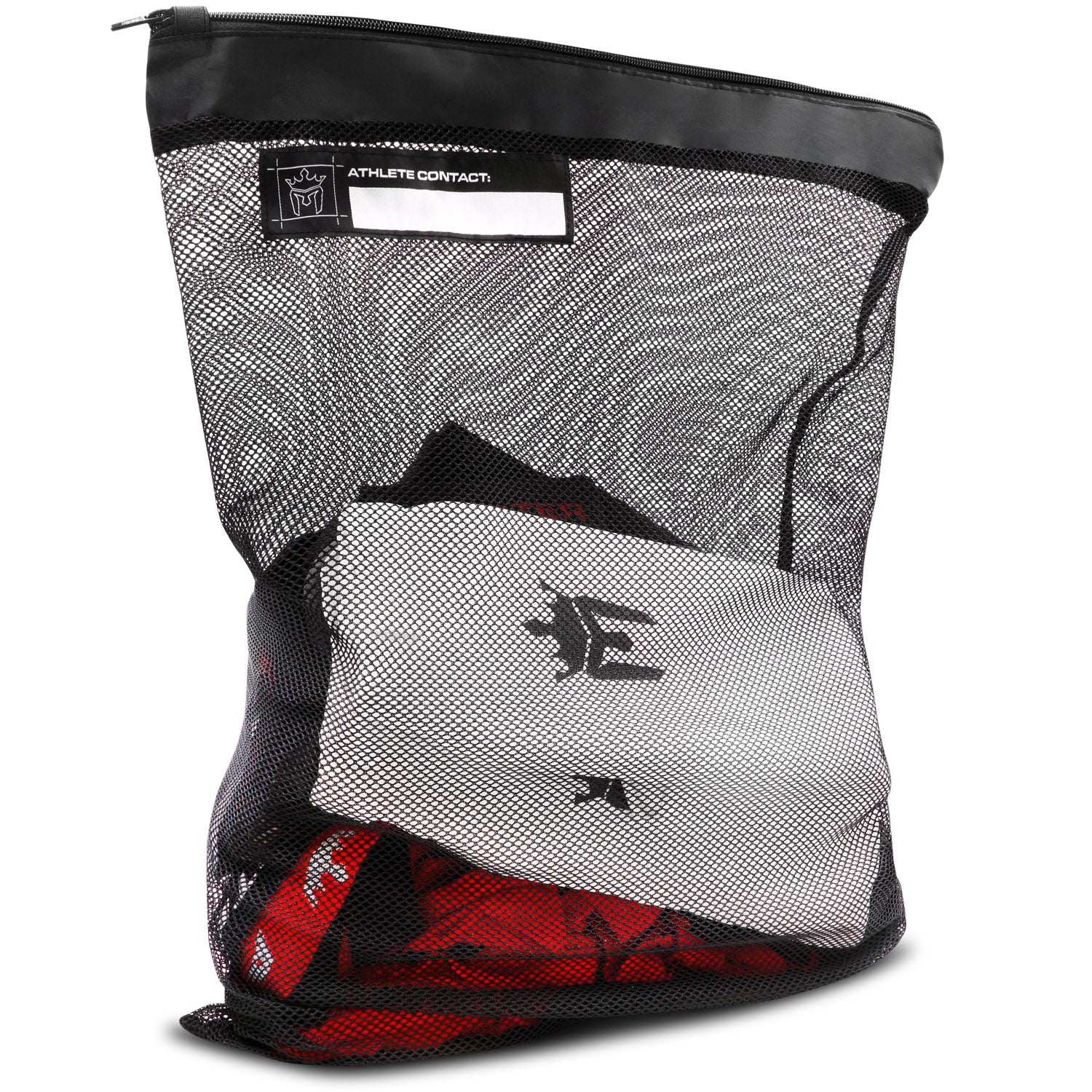 Meister Athlete XL Wash Bag - Large Mesh Sports Laundry Bag w/Zipper Lock - Black